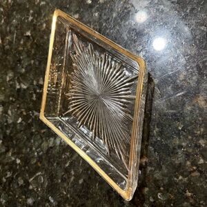 Vintage Gailstyn Sutton MCM Star Fire diamond-shaped trinket dish